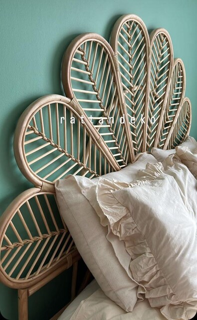 Rattan Bambu Yatak Başlığı