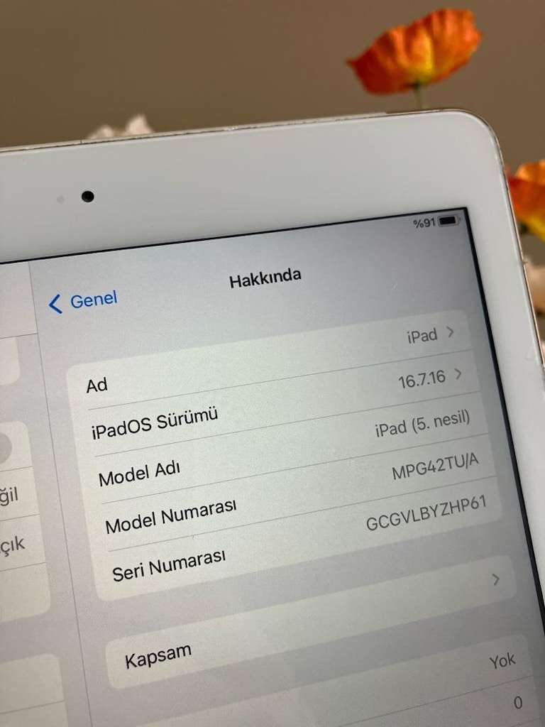 İPAD 5.NESİL TR 32GB SIM KARTLI - 8