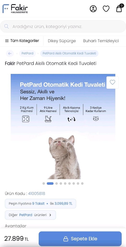 Fakir otomatik kedi tuvaleti - 2