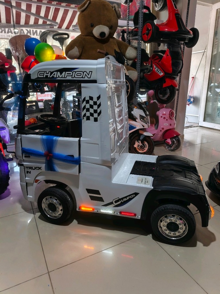 (AnkaCar çocuk oto galeri)MERCEDES 3 İLERİ 2 MOTOR AKÜLÜ ARABA TIR - 6