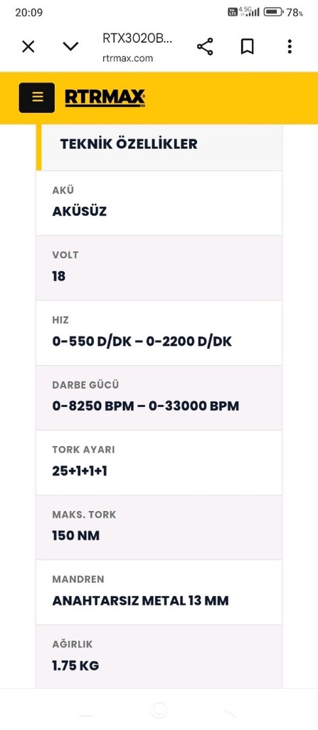 Darbeli kömürsüz şarjlı matkap - 10