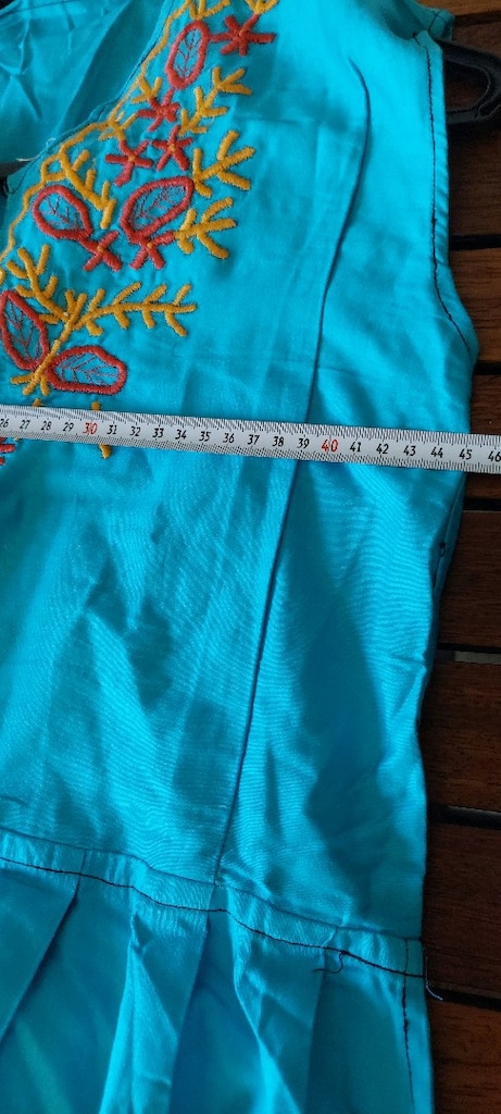 ELBISE SİFİR SANDİKTAN TURKUAZ MAVİ POPLIN TERZI ISI 38 BEDEN UYGUN - 7