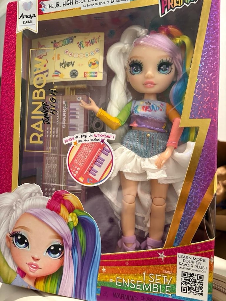 Rainbow High Junior High Rock Band Amaya Raine fashion doll ‘ bebeği. - 7