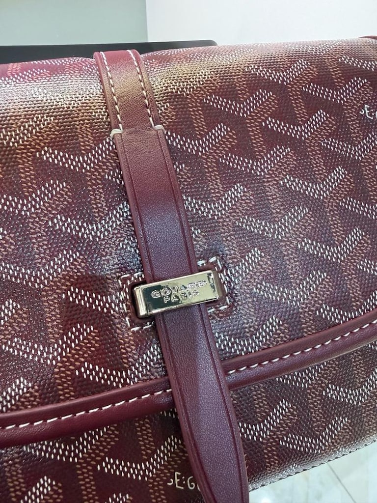 Goyard Bordo Çapraz Askılı Kadın Çantası - 5