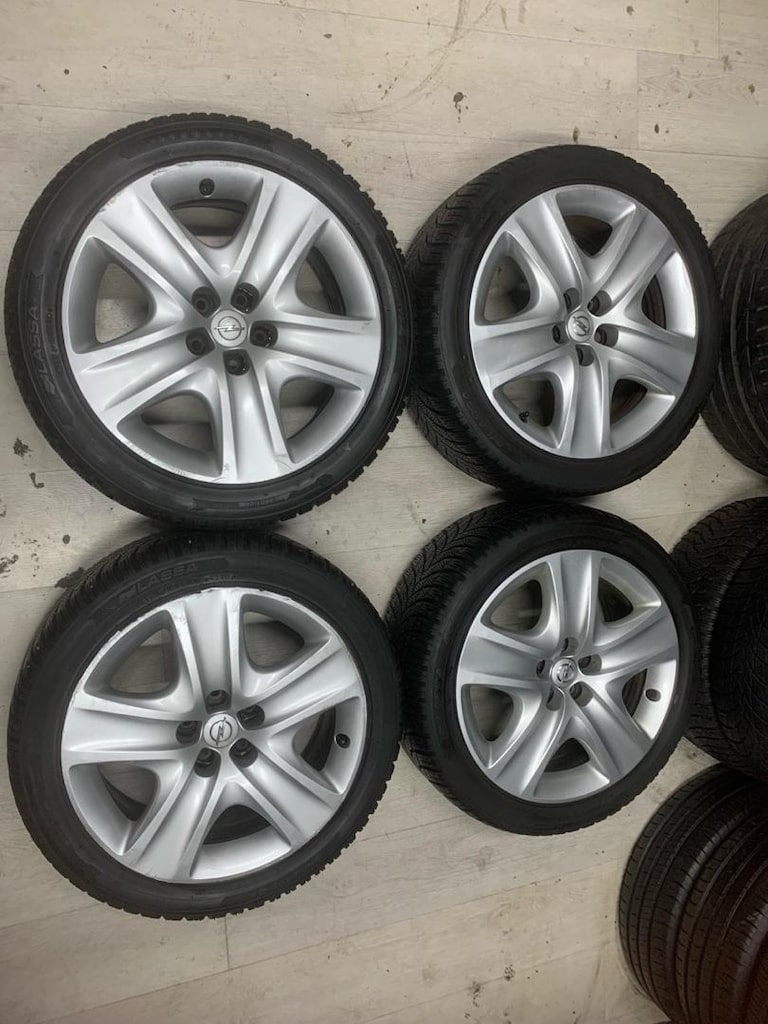17 inç 5x105 Opel orjinal teneke jant lastik takımı - 4