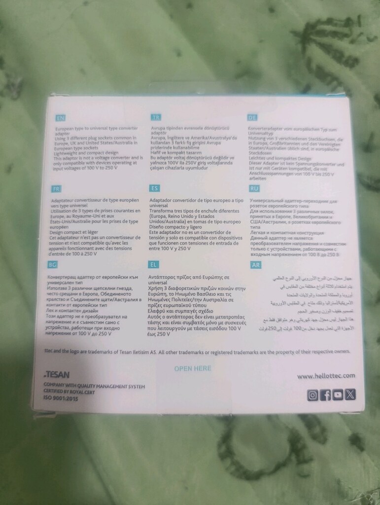 Ttec Avrupa -Amerika/İngiltere Seyahat Adaptörü Sıfır Ürün - 5