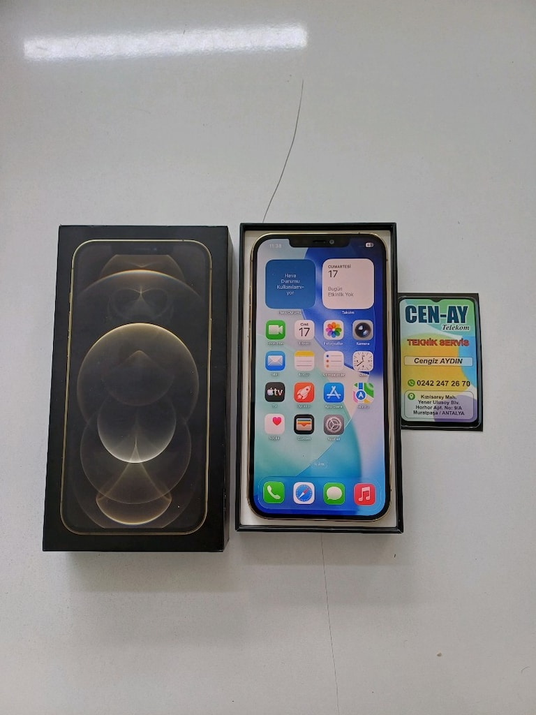 İPHONE 12 PRO MAX 128GB PİL %100 GOLD RENK - 2