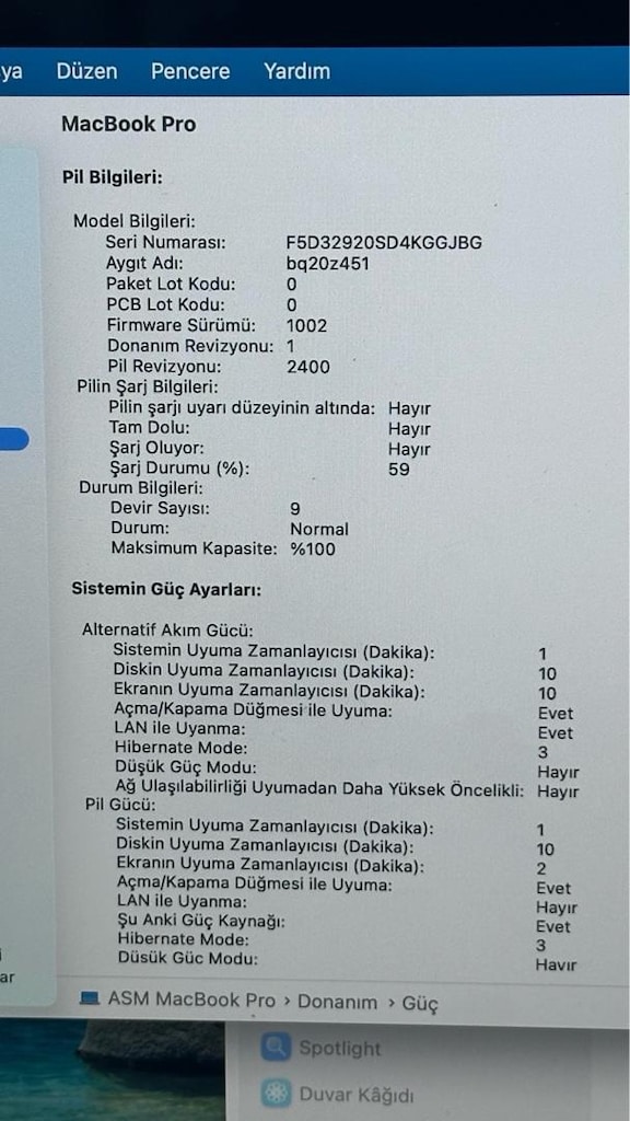 MacBook Pro M2 13” 8 GB RAM 512 GB SSD PİL DEVRİ : 9 HATASIZ GARANTİLİ - 5