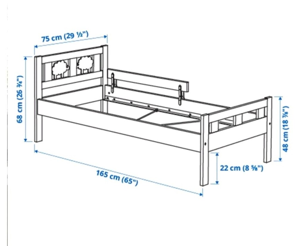 ikea Krıtter beyaz 70/160 çocuk karyolası - 4