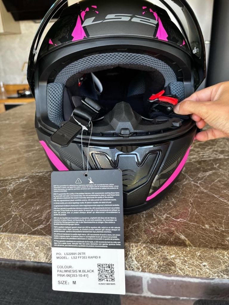 LS2 II RAPID PEMBE M BEDEN HİÇ KULLANILMAMIŞ KAPALI KASK ACİL SATILIK! - 7