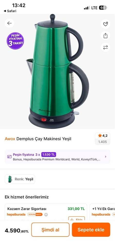Sıfır Kutusunda Awox Demplus Çaycı – 2200W – Hiç Açılmadı! - 4
