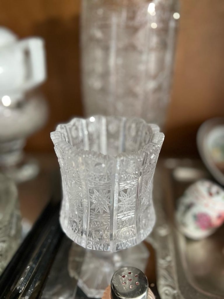 kiristal vazo şekerlik sürahi takım gerçek kiristal - 3