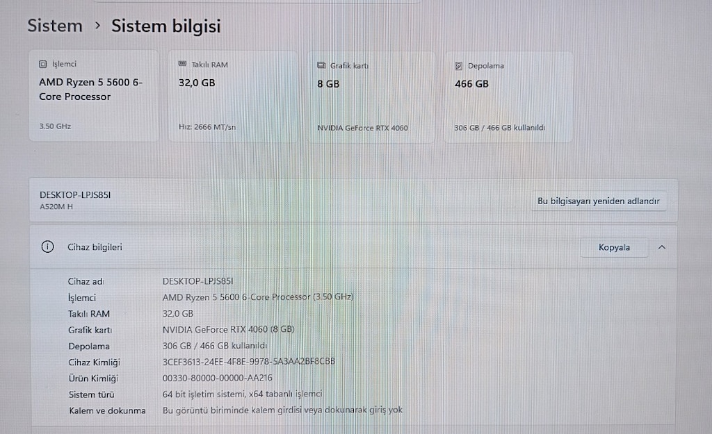 Masaüstü bilgisayar (ekran, kasa, klavye, mause,hoparlör) - 10