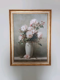 50x70 Büyük Boy, Sanatsal Lüx Dekoratif Gold Çerçeveli Tablo
