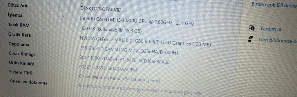 HP laptop 16 gb ram 256 gb hafiza - 5