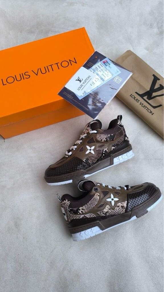 ‼‼LOUIS VUITTON SKATE SNEAKER – BROWN UNISEX - 13