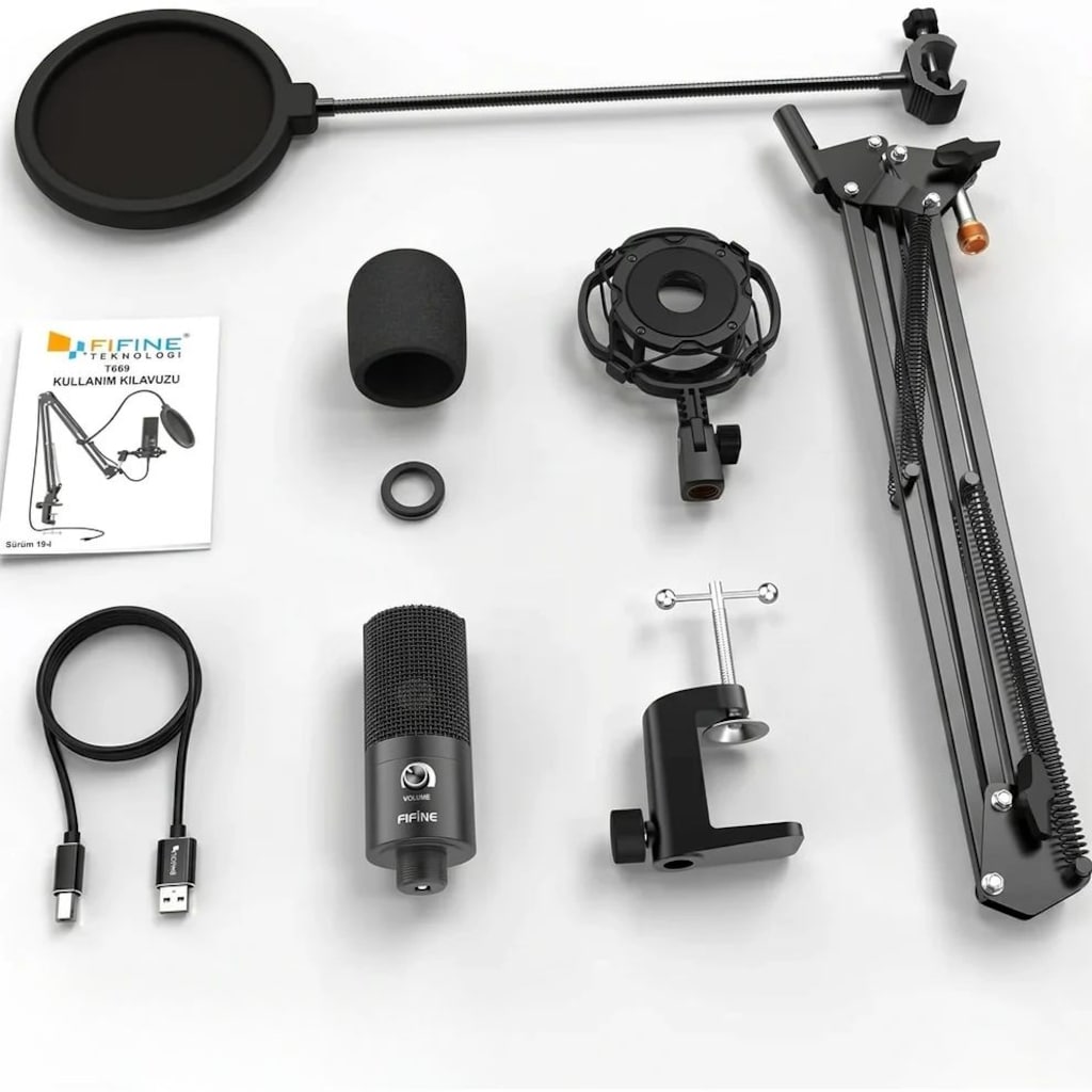 Fifine T699 USB Yayıncı ve Profesyonel Mikrofon Seti - 3