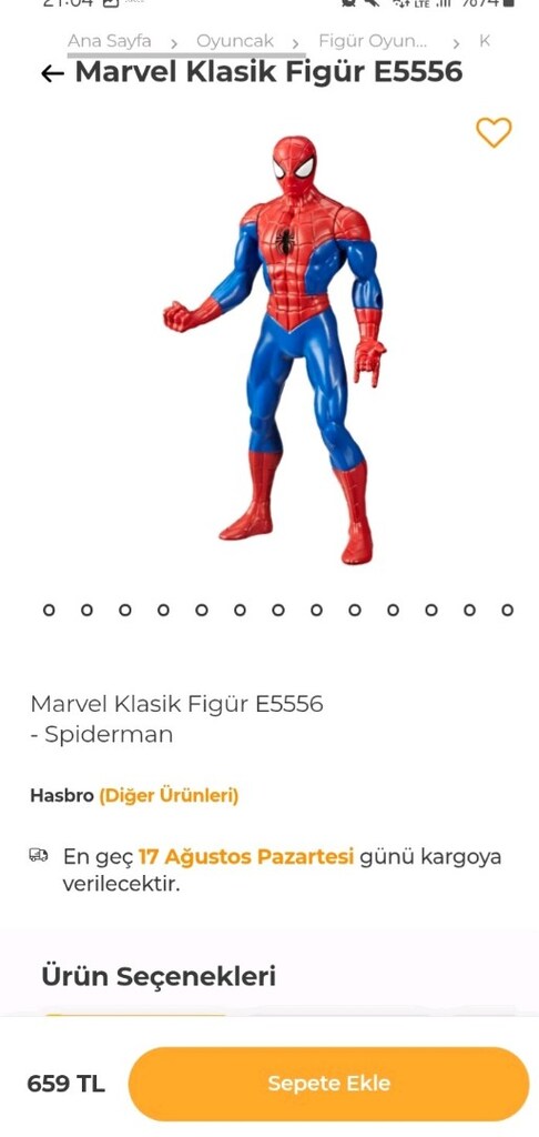 MARVEL KLASİK FİGÜR ( adet fiyatıdır 24 cm ) PAZARLIKSIZZZ - 7