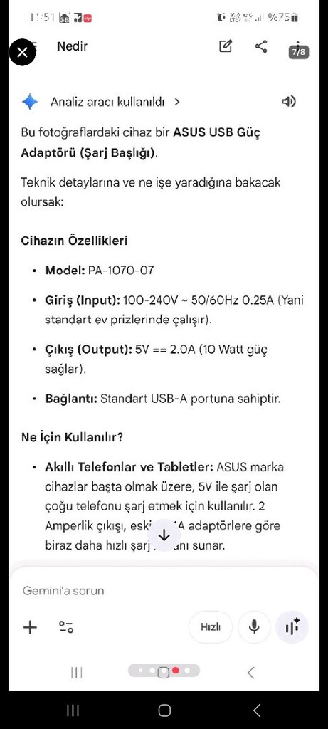 Asus şarj adaptörü. Cihaz ile ilgili teknik bilgiler son resimde var - 6
