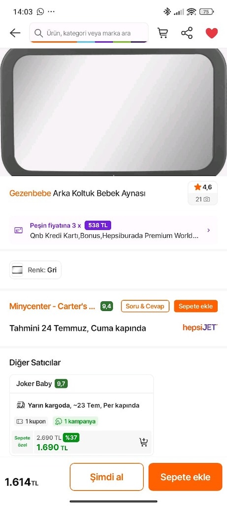 Arka koltuk Bebek Aynası - 3