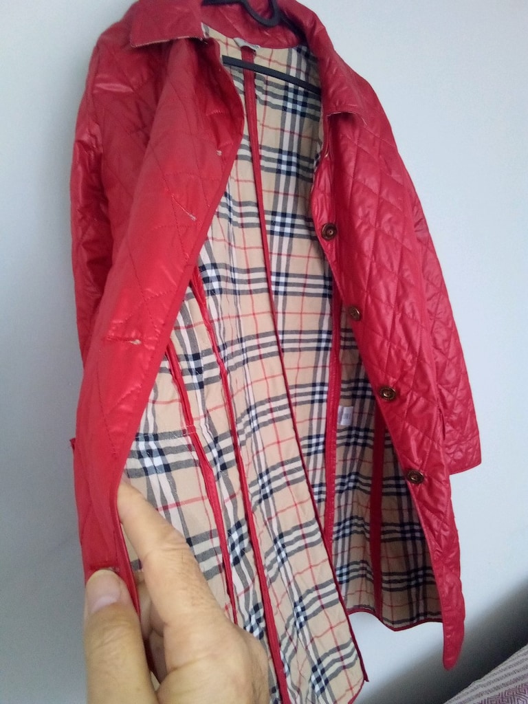 Burberry yağmurluk mont kırmızı orijinal boy 80 - 4