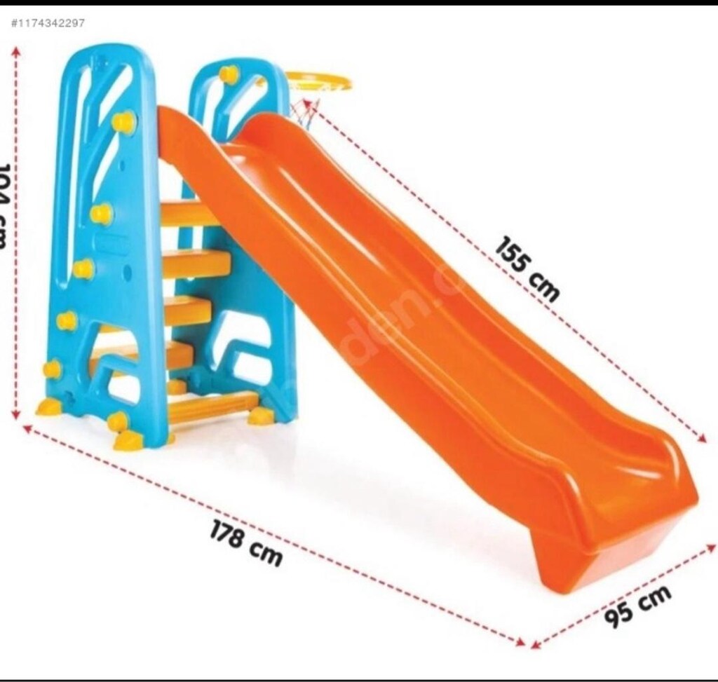 Pilsan 4 basamaklı 155cm uzunluğunda kaydırak - 3