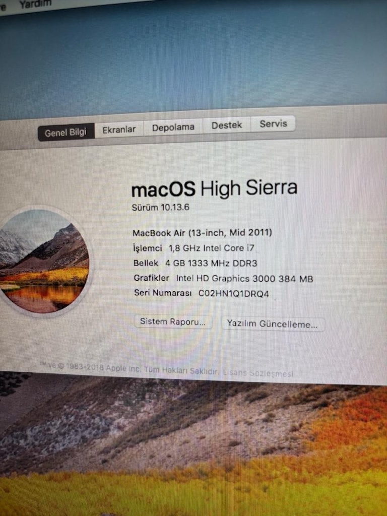 Takaslı MacBook Air - 2