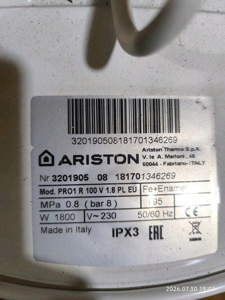 ARİSTON MARKA 100 LT ELEKTRİKLİ TERMOSİFON - 3