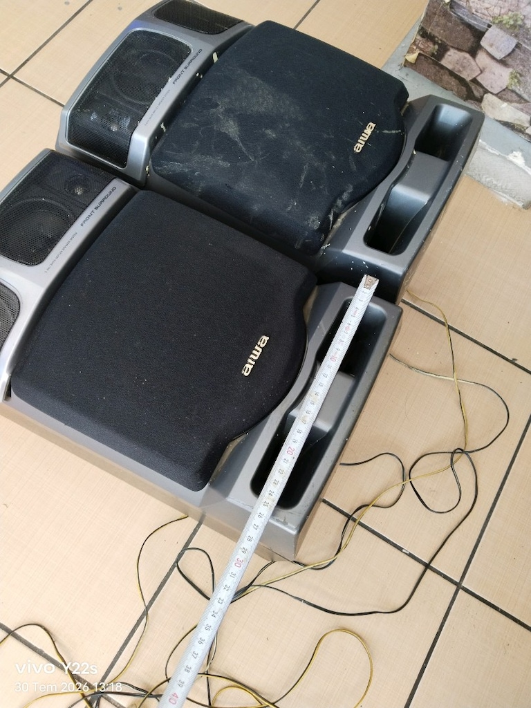 aiwa büyük set kolonu çalışır durumda kasada çizikler var - 4