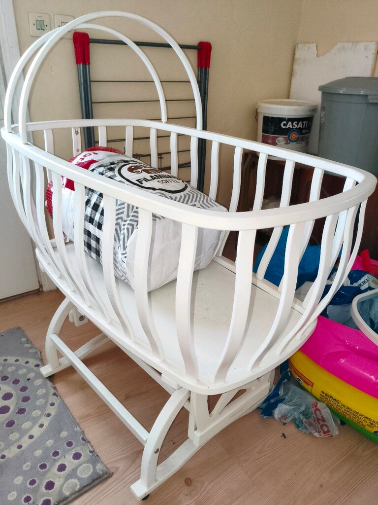 bebek yatak sallanır sineklik fileli - 7
