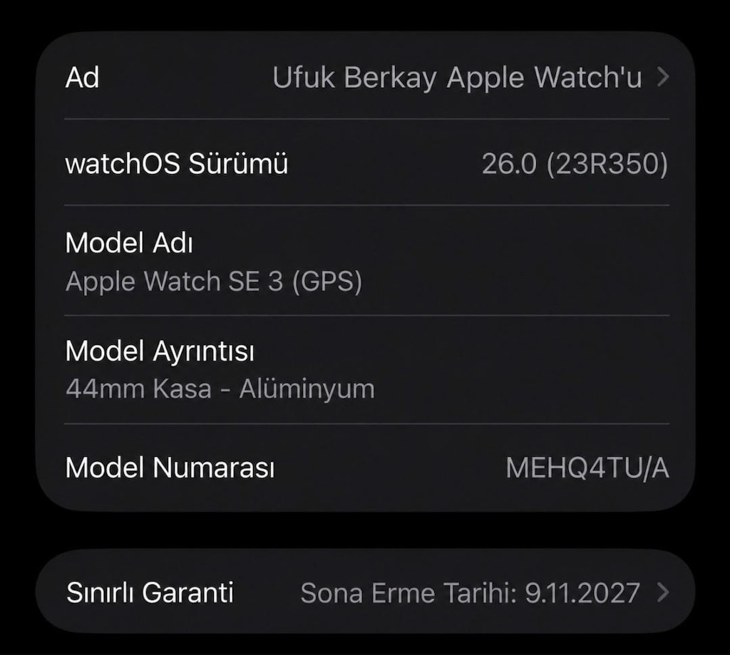 Apple Watch SE 3 44mm GPS Tertemiz Garantili Kutulu Full Set - 5