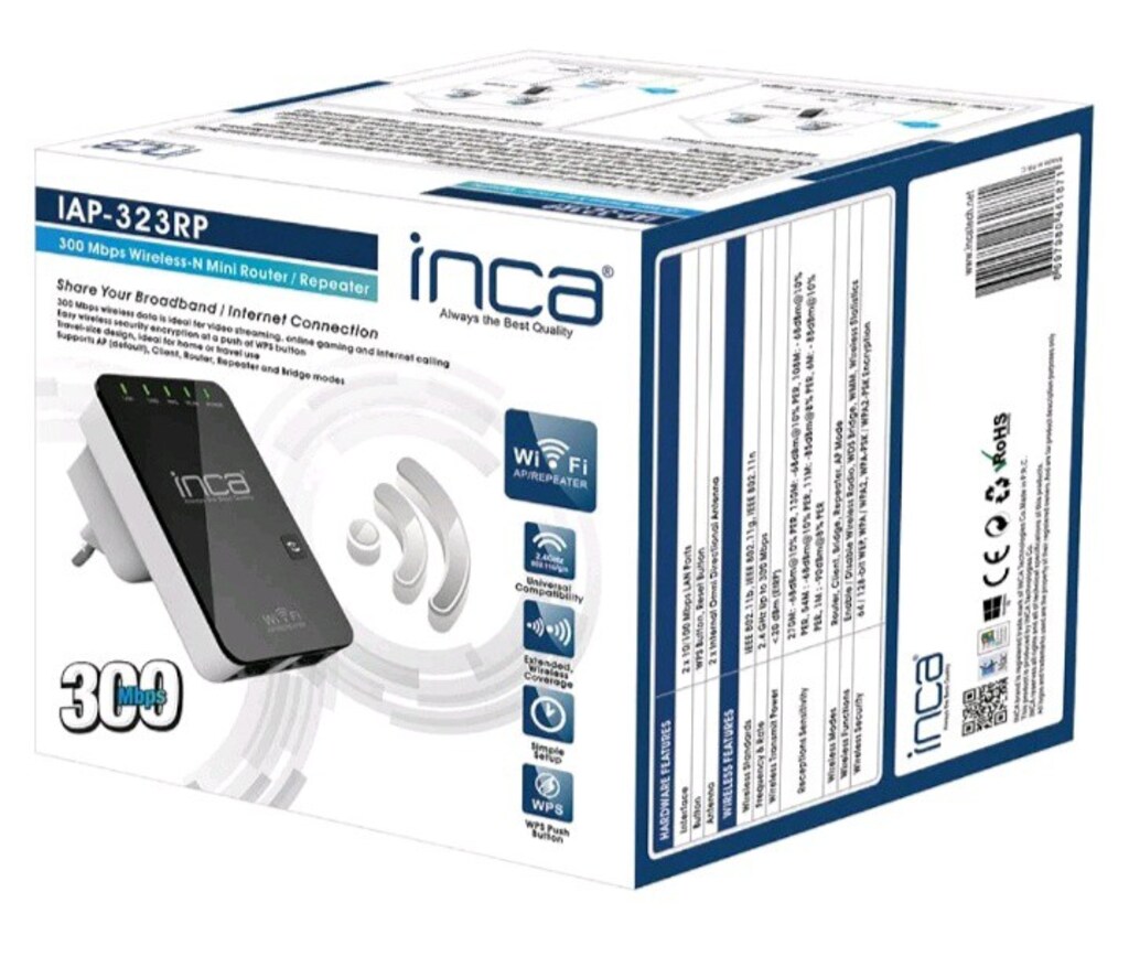 Inca IAP-323RP Wireles Mini Router/Repeater - 3