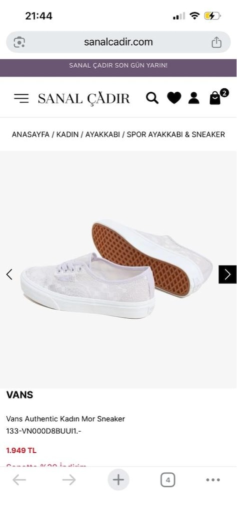 etiketli vans ayakkabı - 3