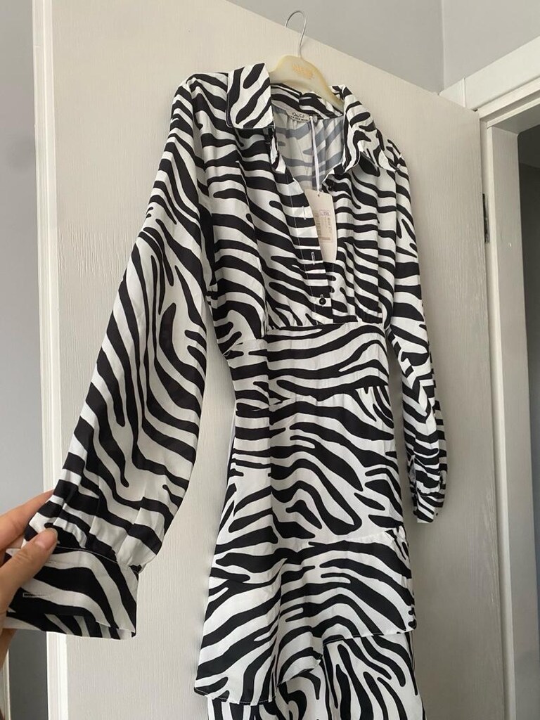 zebra kadın elbise - 2