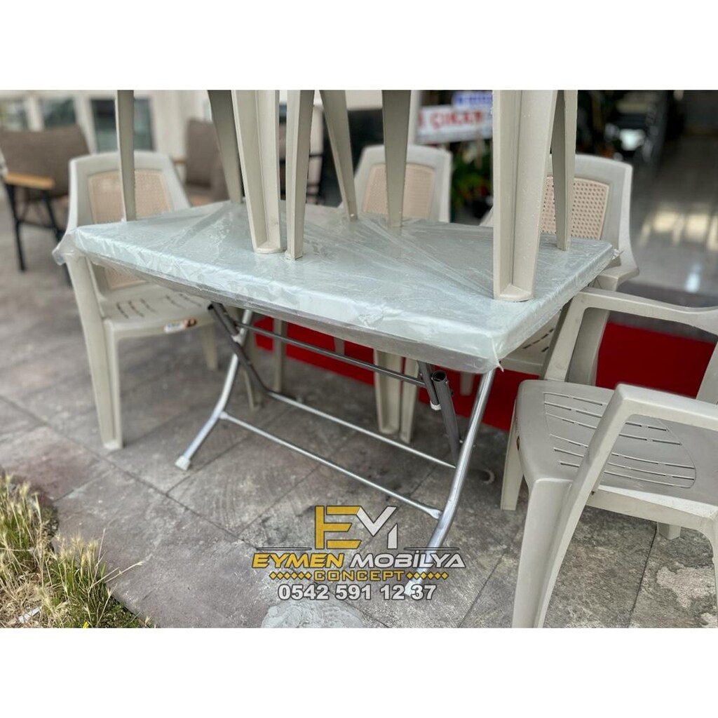 SIFIR PLASTİK KOLLU SANDALYE ve KATLANIR MASA - 5