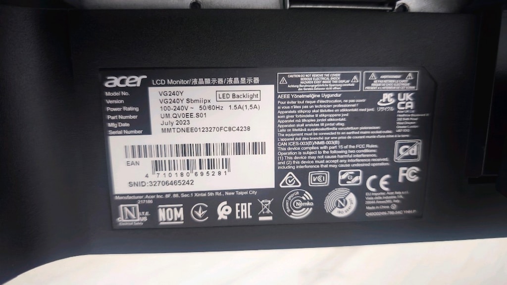 Acer Nitro VG240Y-Yedek Parçalık - 4