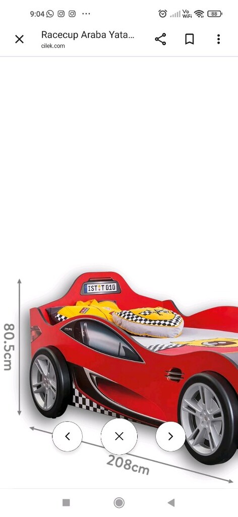 çilek mobilya arabalı yatak - 6
