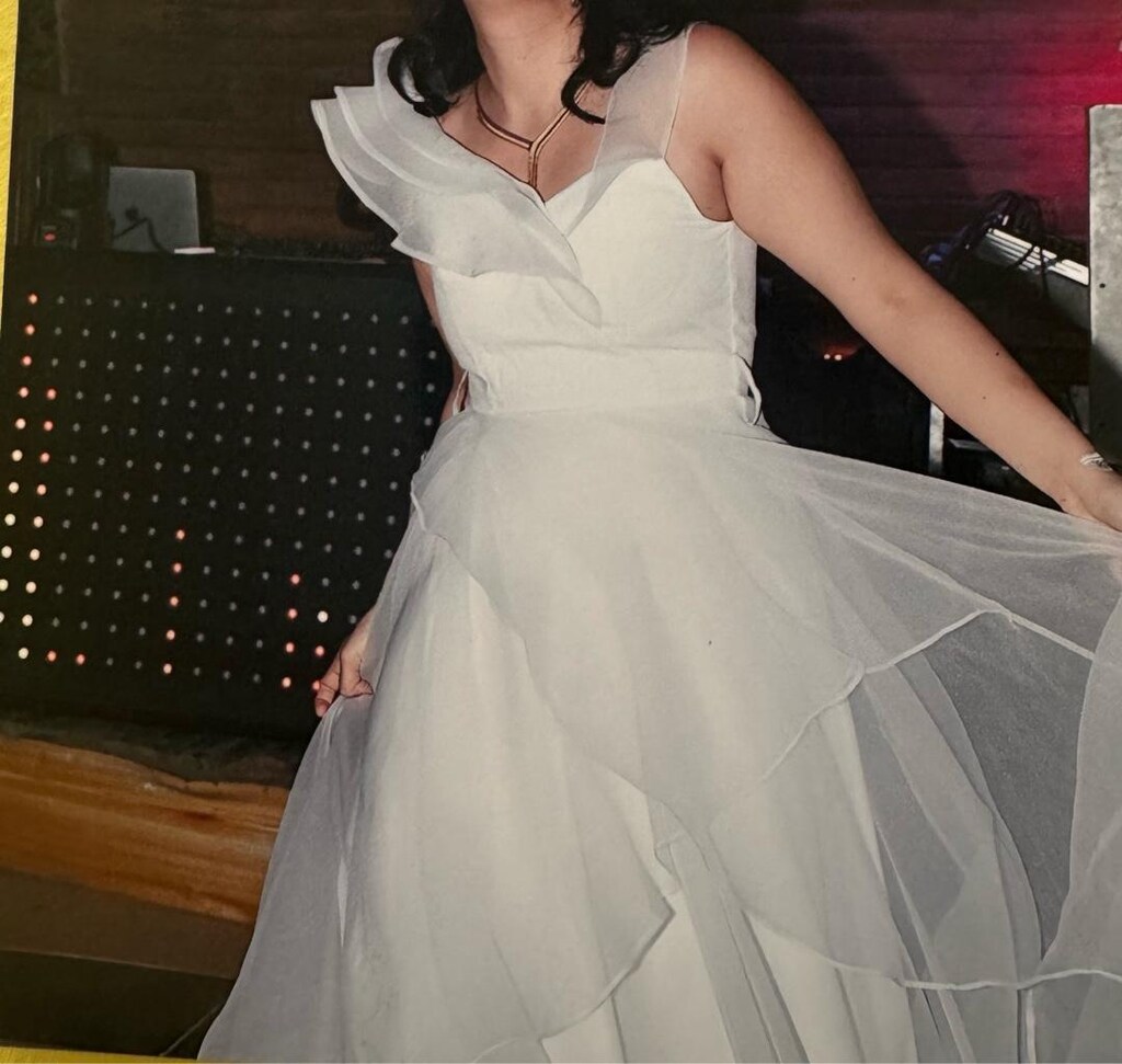Beyaz renk after nikah elbisesi - 2