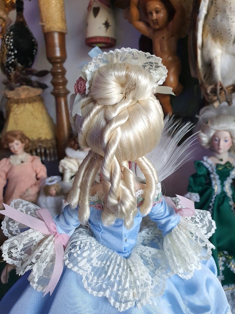 Marie Antoinette porselen bebek damgalı vintage - 11