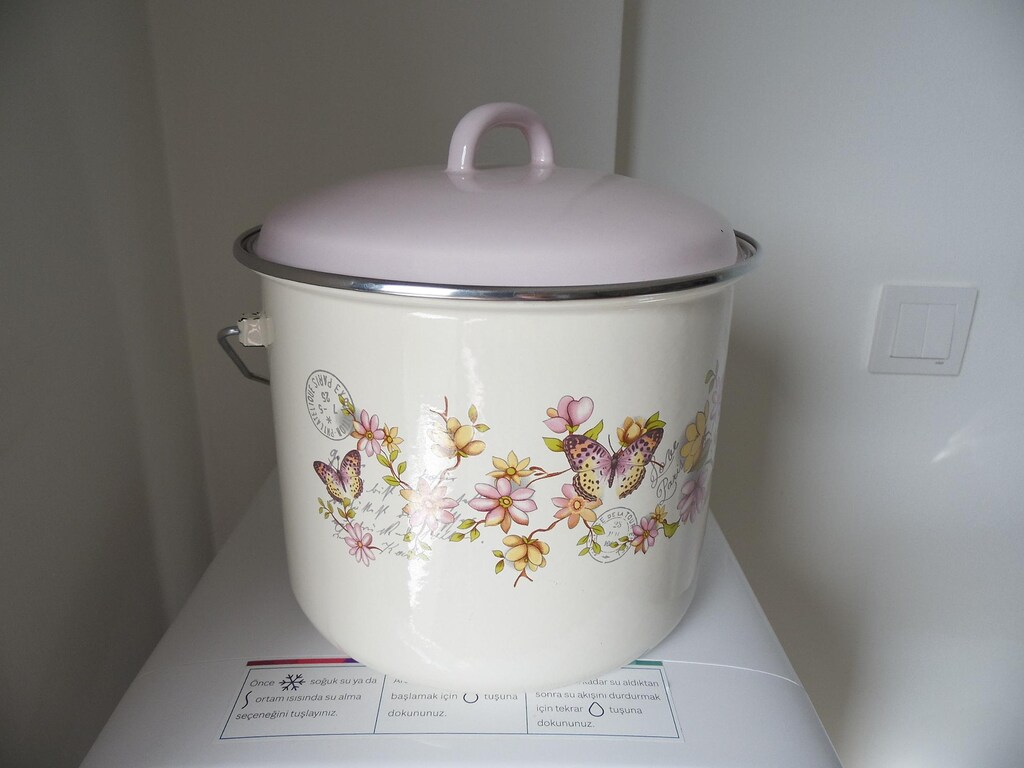Vintage Emaye Bakraç (YOĞURT - BAKLİYAT ) - 6 litre hacim - 6