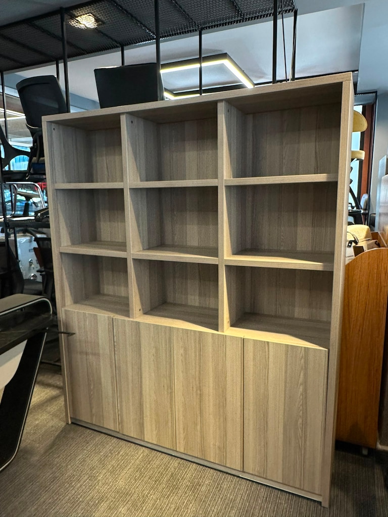KLAS OFİS ÜSKÜDAR 160x190x40 MEŞE KİTAPLIK DOSYA RAFI - 2