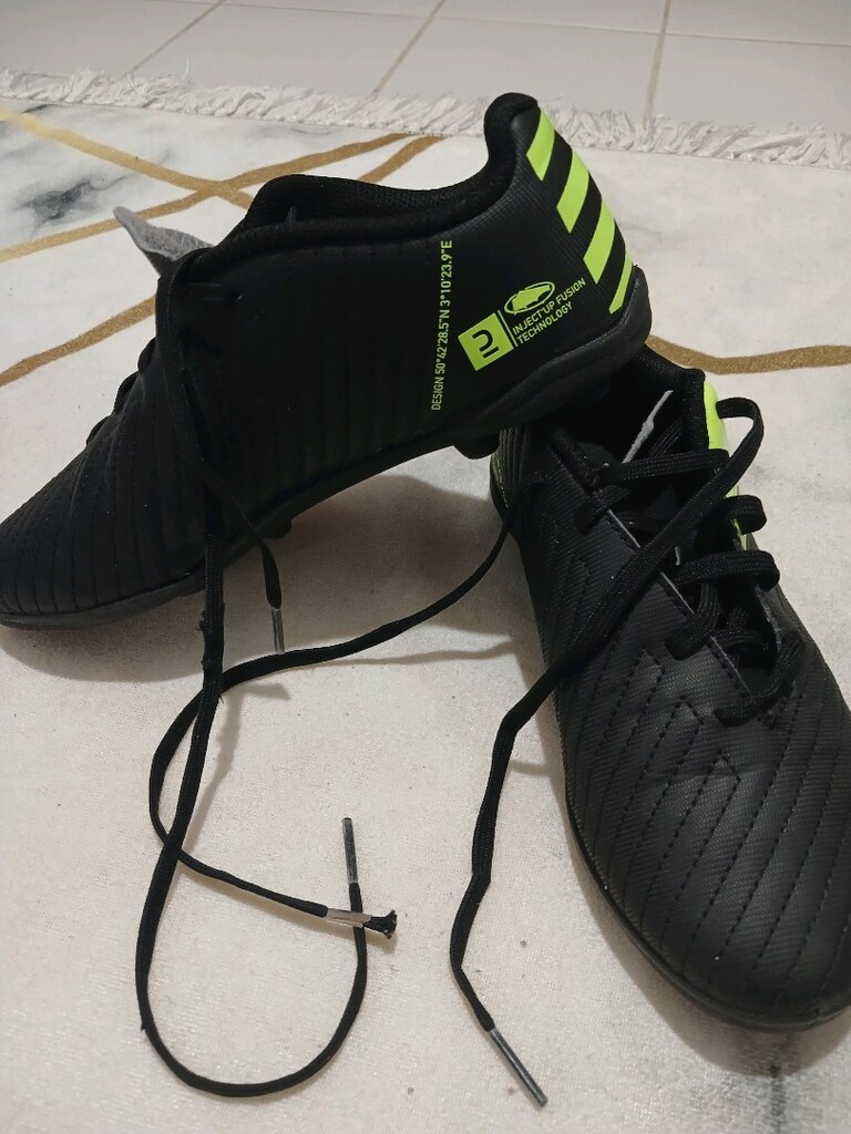 çocuk siyah krampon futbol Ayakkabısı - 3