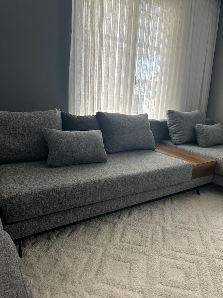 Wellart Home Roma Köşe Takımı- L Koltuk Gürgen İskelet & Keten Kumaş - 10