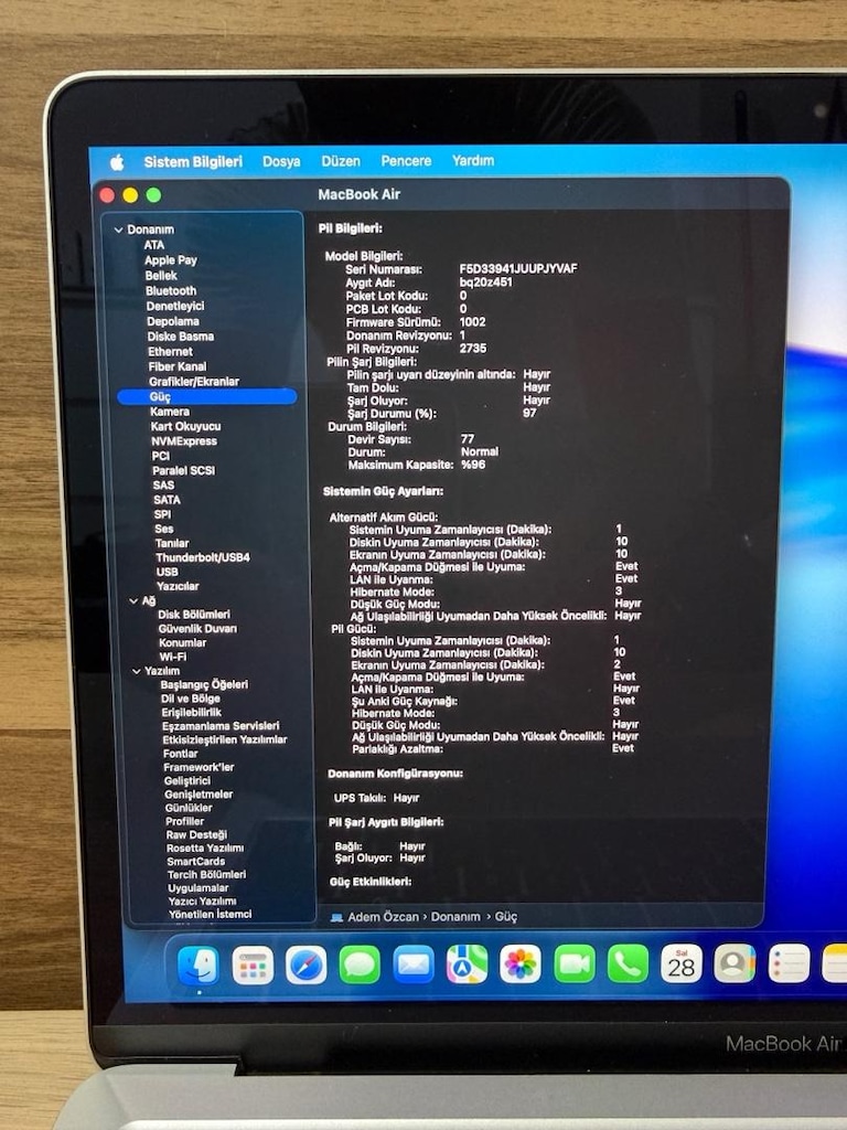 MacBook Air / M1 / 13 inç / 8 GB Ram / 256 GB Ssd - 3