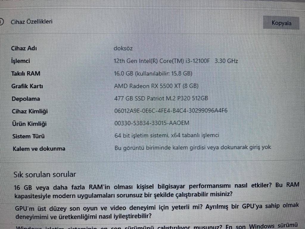 Masaüstü bilgisayar takas yok ciddi alıcılar yazsın - 8