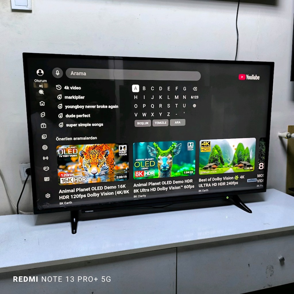 Toshiba 127 Ekran 4K Android jelatini üstünde Tertemiz Televizyon - 9