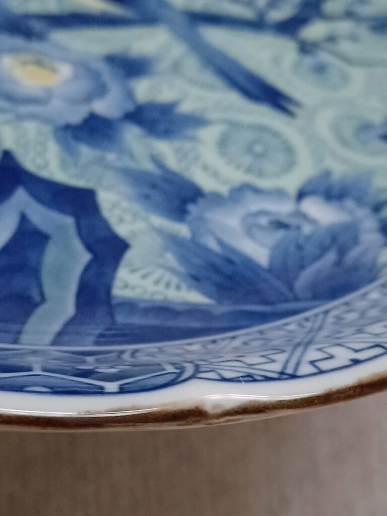 Koleksiyonluk Mavi Beyaz (Blue Blanc) İmzalı Japon Duvar Tabağı - 9