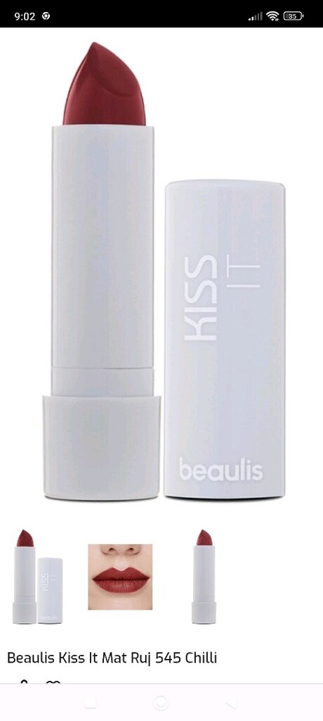 BEAULİS KİSS 545 Chili mat makyajı ruj GRATİS WATSONS ROSSMAN - 4
