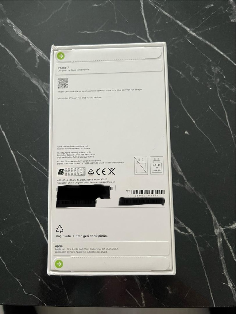 iPhone 17 256 GB Siyah Kapalı Kutu - 2