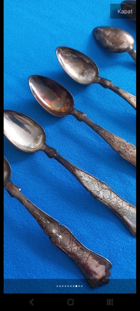 Gümüş tatli kaşık - 8